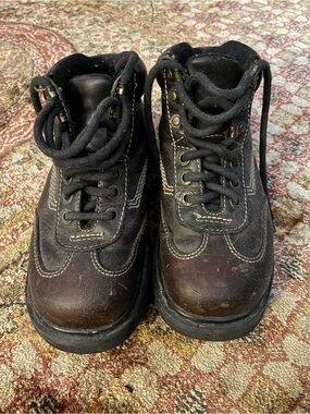 Vintage Dark Brown Dr. Martens Leather Lace-Up Hiking Boots